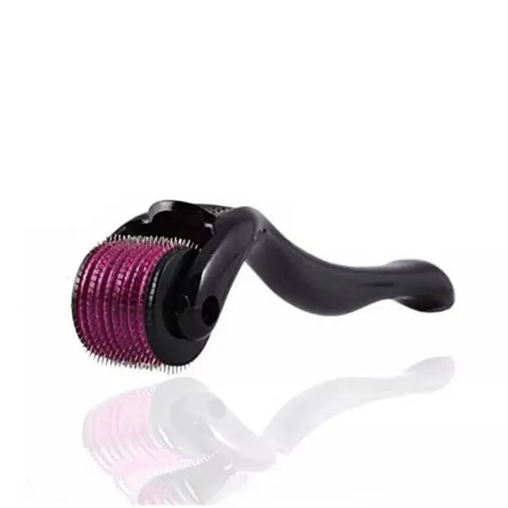 Derma Roller 0.5mm Hair & Skin System with 540 Micro Needles for Hair Growth, Skin Care, Anti-Aging & Acne Scar Removal – Black