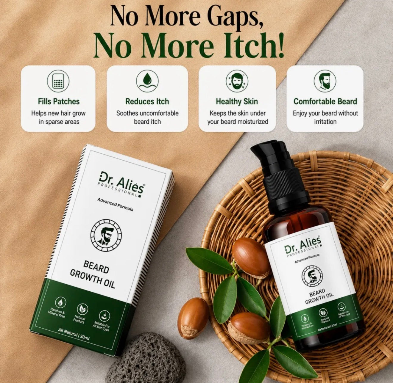 Dr Alies Professional Beard Oil - Grooming Product Designed For Beard Care And Daily Maintenance Routine - 30ML