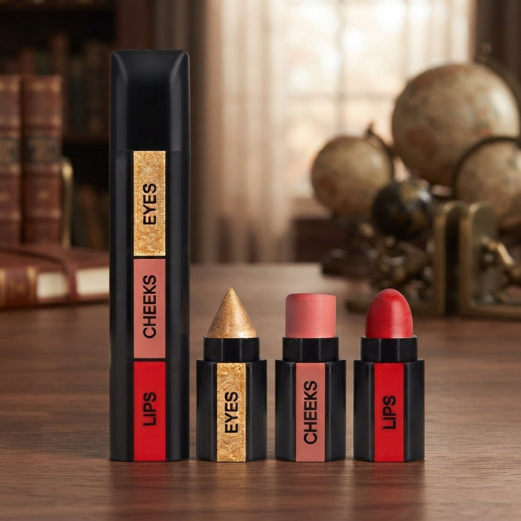 Luxe 3-in-1 Makeup Kit – Eyes, Cheeks & Lips