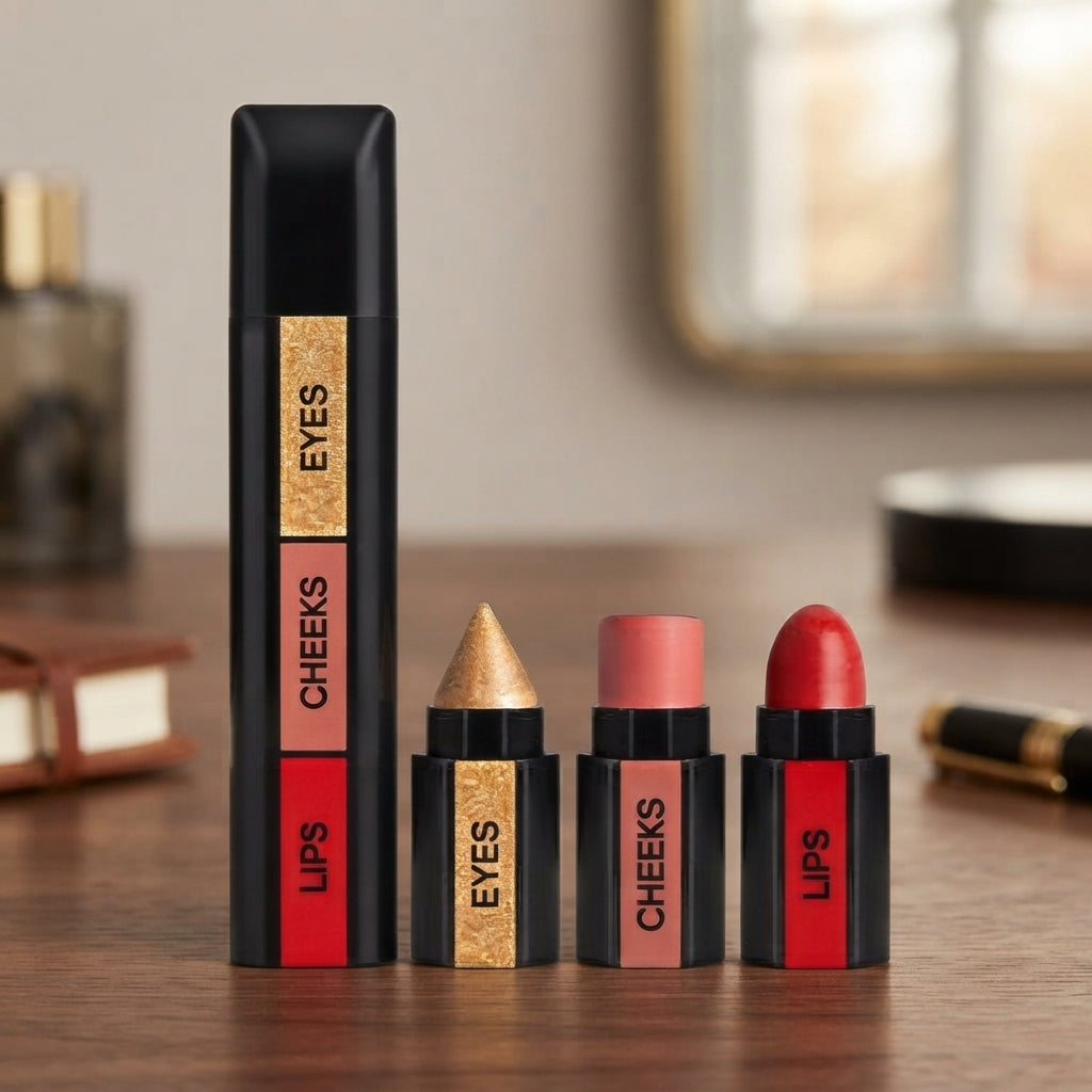 Luxe 3-in-1 Makeup Kit – Eyes, Cheeks & Lips