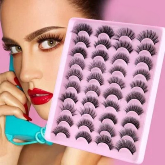 Luxury False Eyelashes Set – 20 Pairs Multi-Style Pack