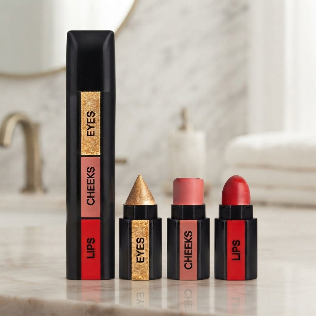 Luxe 3-in-1 Makeup Kit – Eyes, Cheeks & Lips